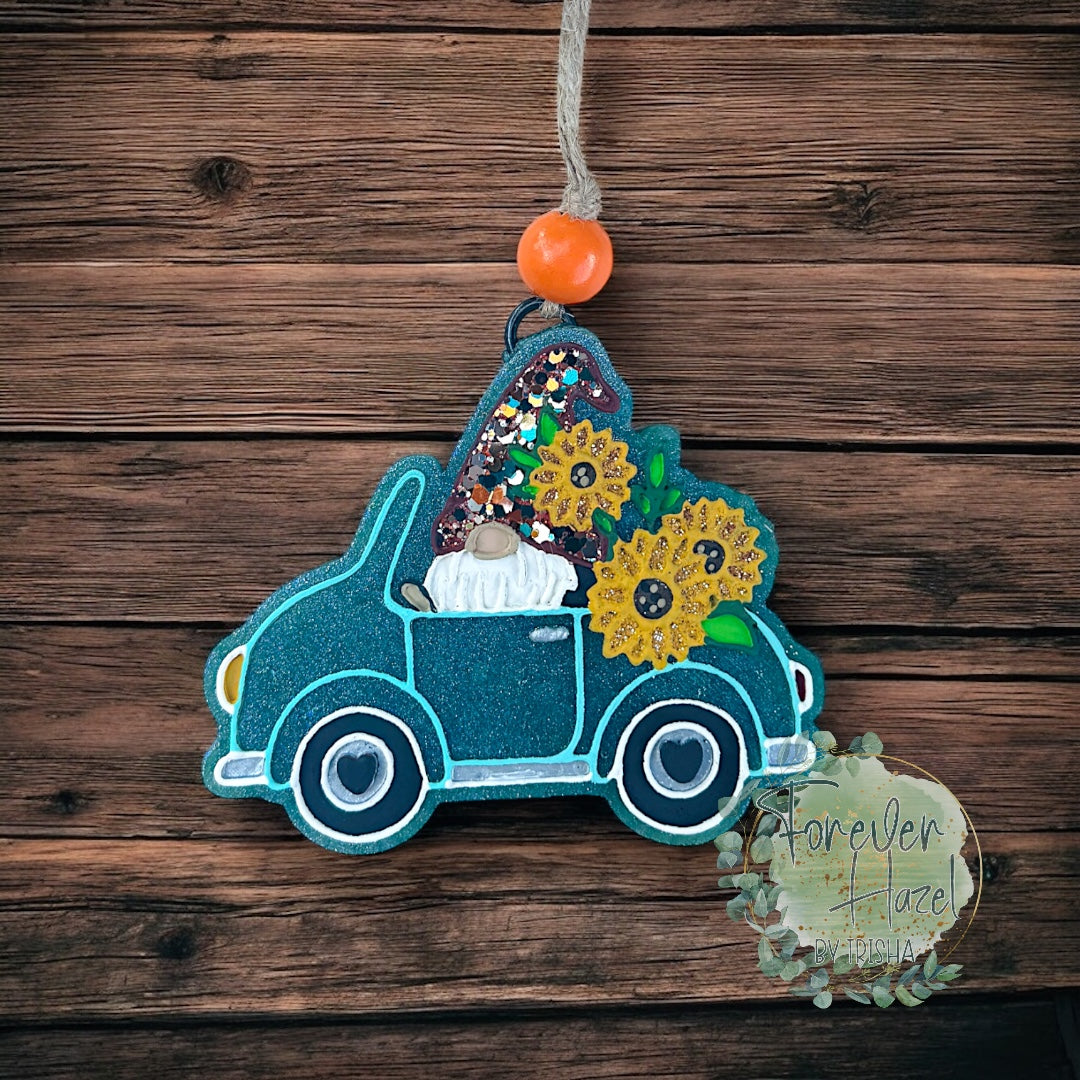 Autumn Gnome in a Car Freshie | Fall Aroma Bead Air Fresheners