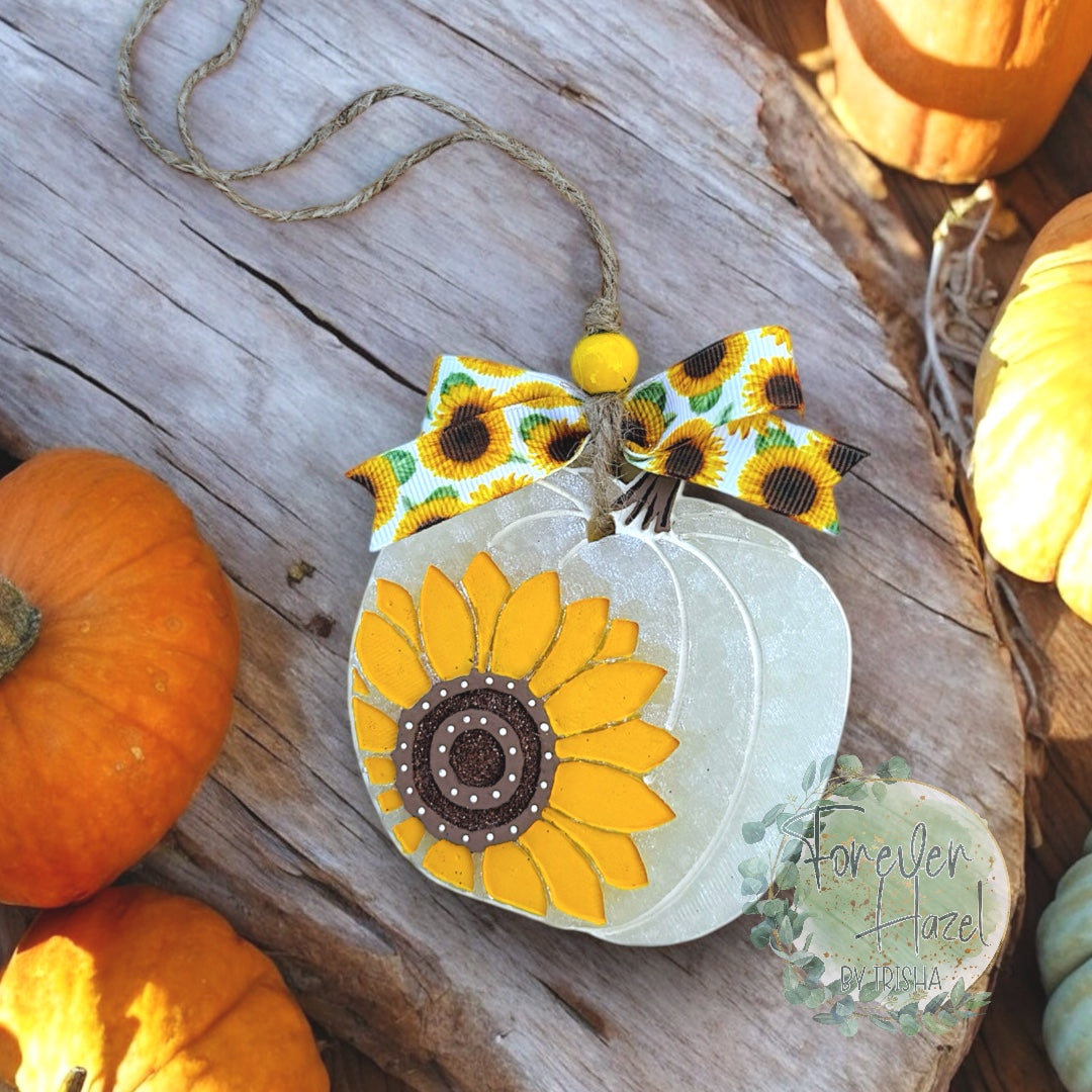 Sunflower Pumpkin Freshie: Autumn Aroma Bead Air Freshener