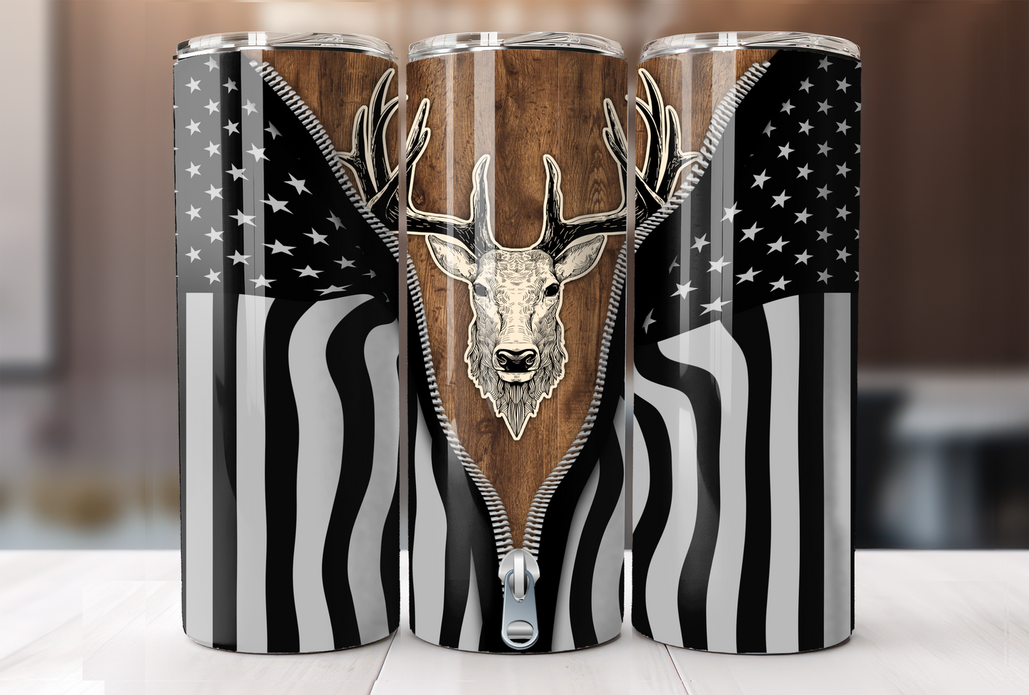 Flag and Hunting Tumbler