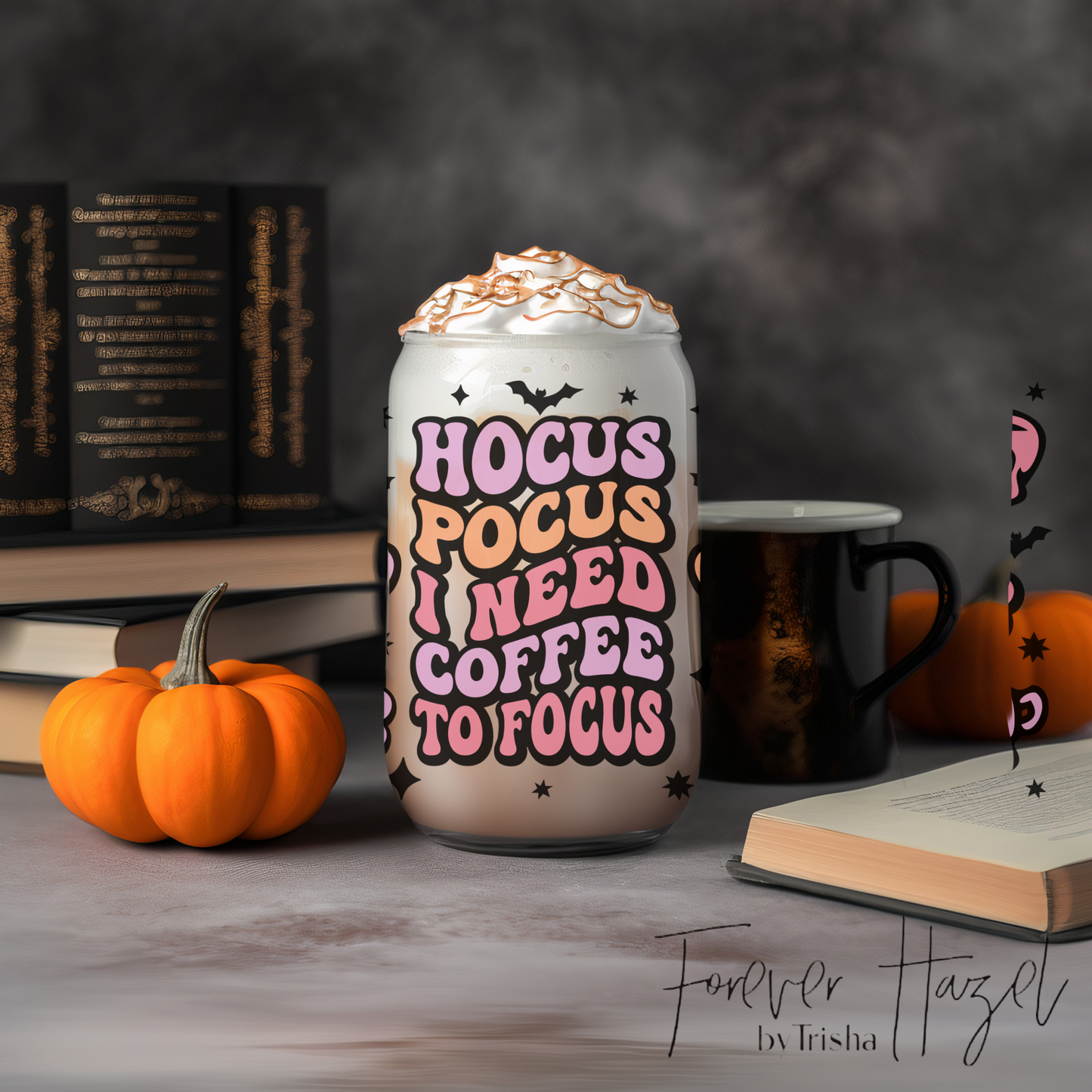 I Need Coffee To Focus 16oz Frosted Glass Can