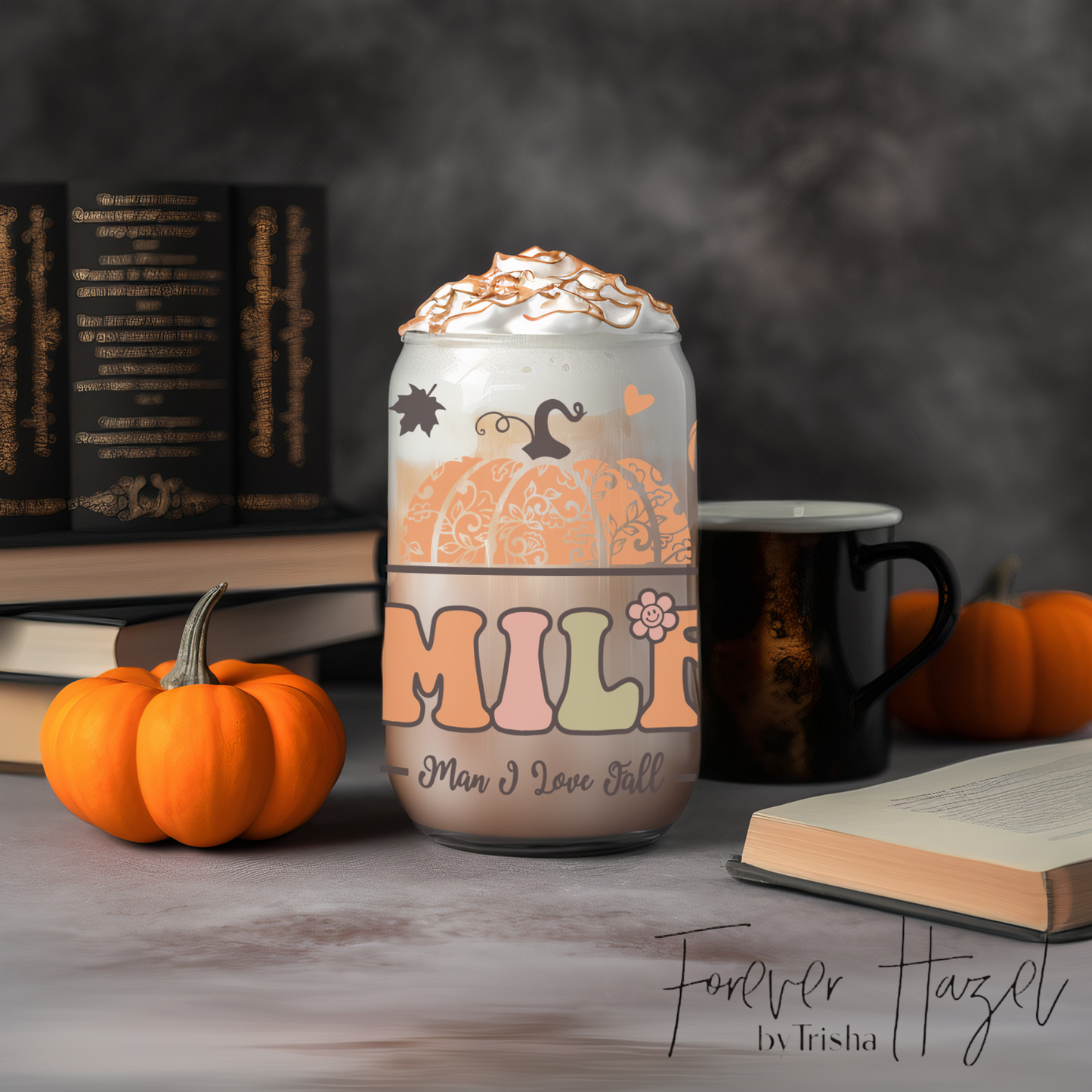 MILF, Man I Love Fall 16oz Frosted Glass Can