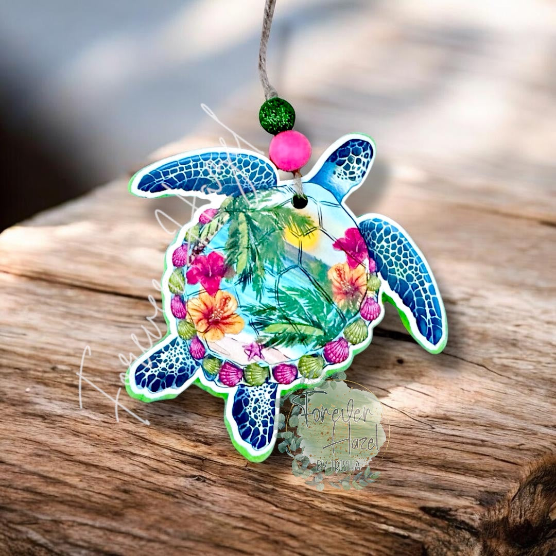 Tropical Sea Turtle Freshie: Summer Aroma Bead Air Fresheners