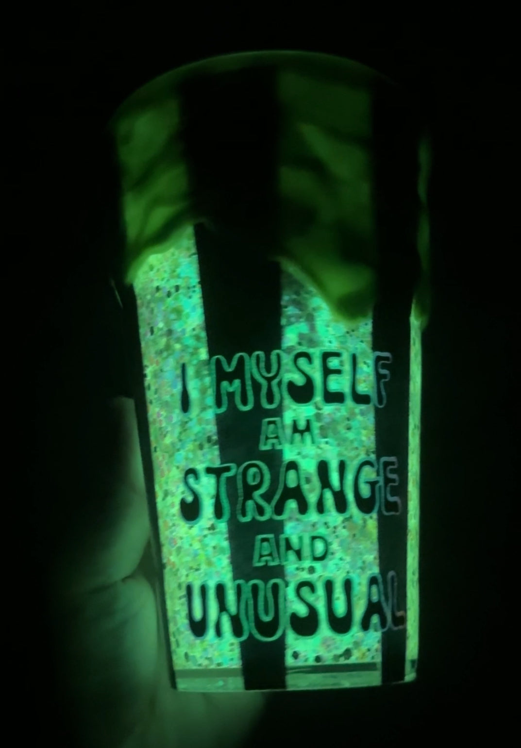 Glow In The Dark BeetleJ Snowglobe Acrylic 16oz Tumbler