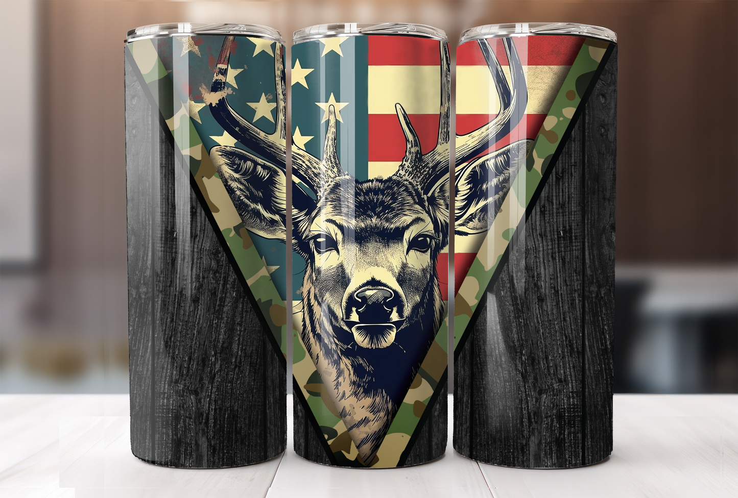 Flag and Buck Tumbler