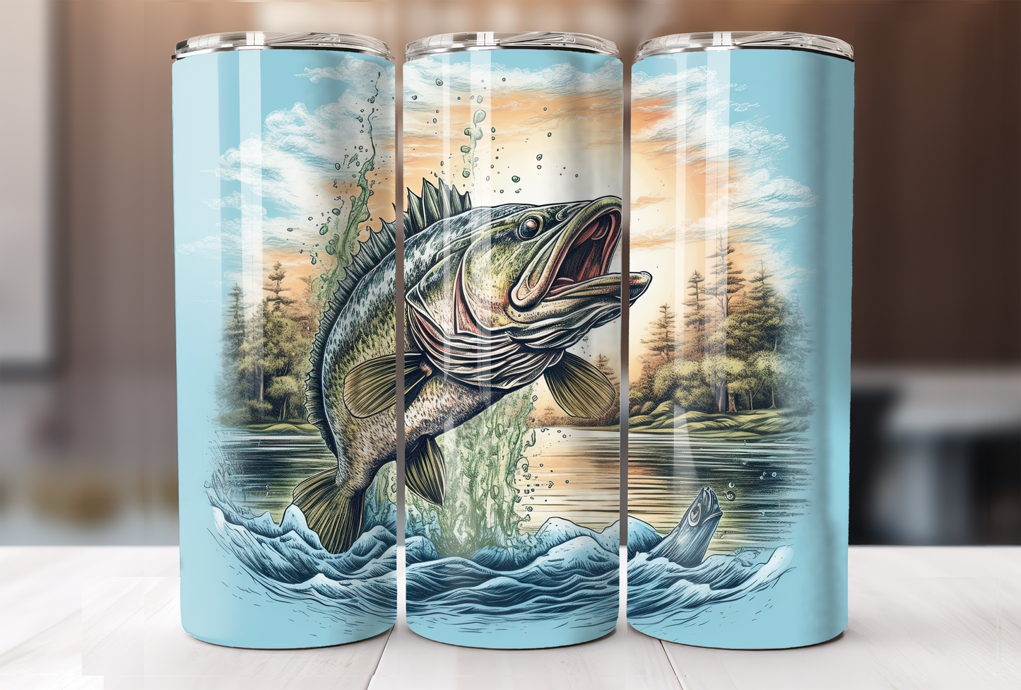 Fishing & Lake Scene Tumbler