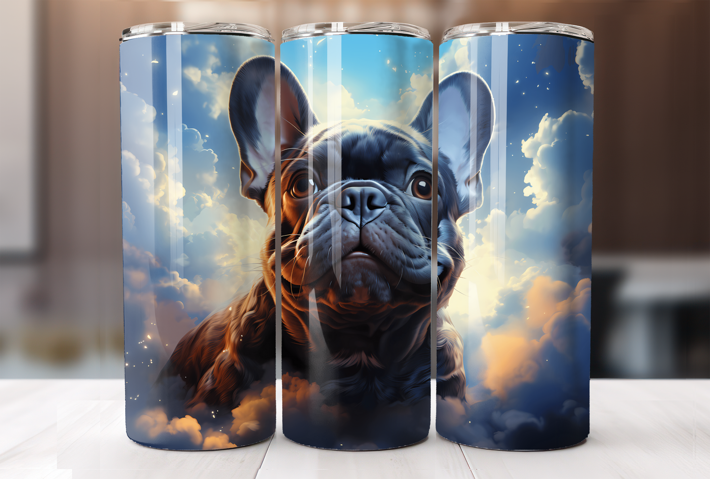 French Bulldog Sky Scene Tumbler