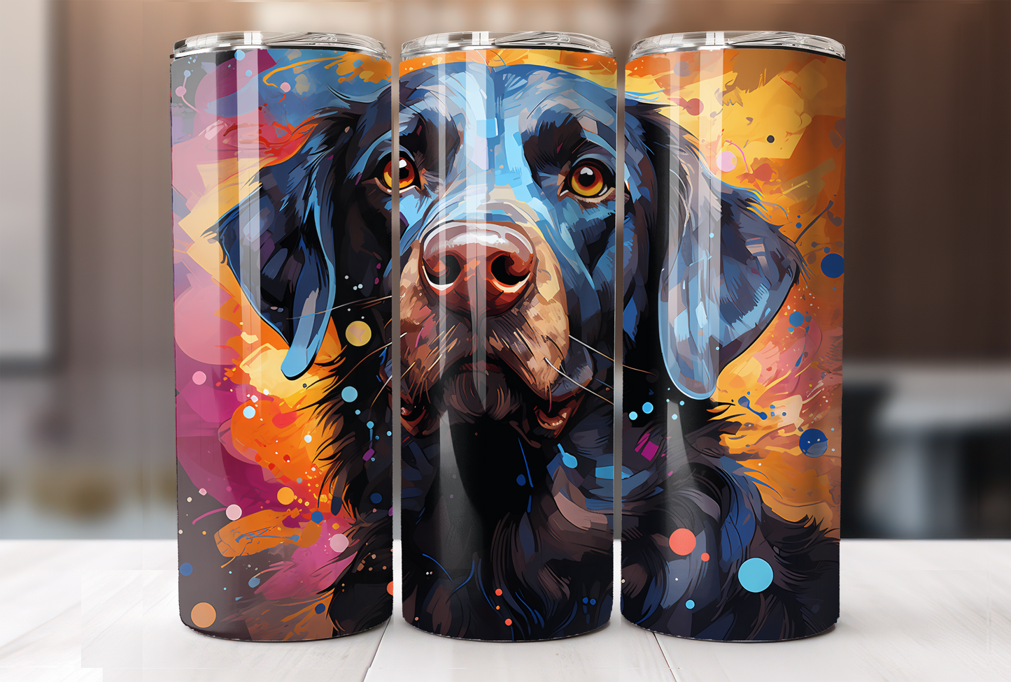 Paint Splatter Labrador Tumbler