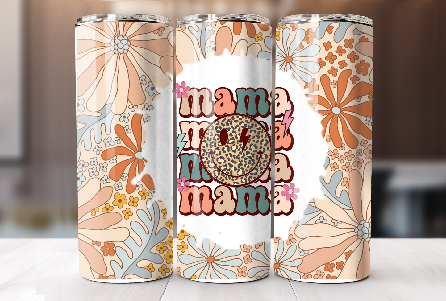 Smiley Face Mama Tumbler