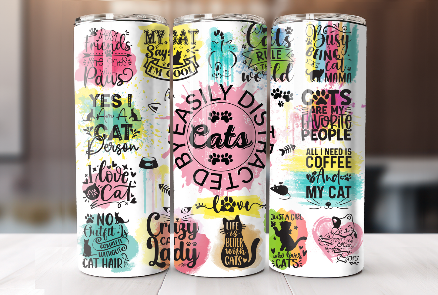 Easily Distracted By Cats Tumbler