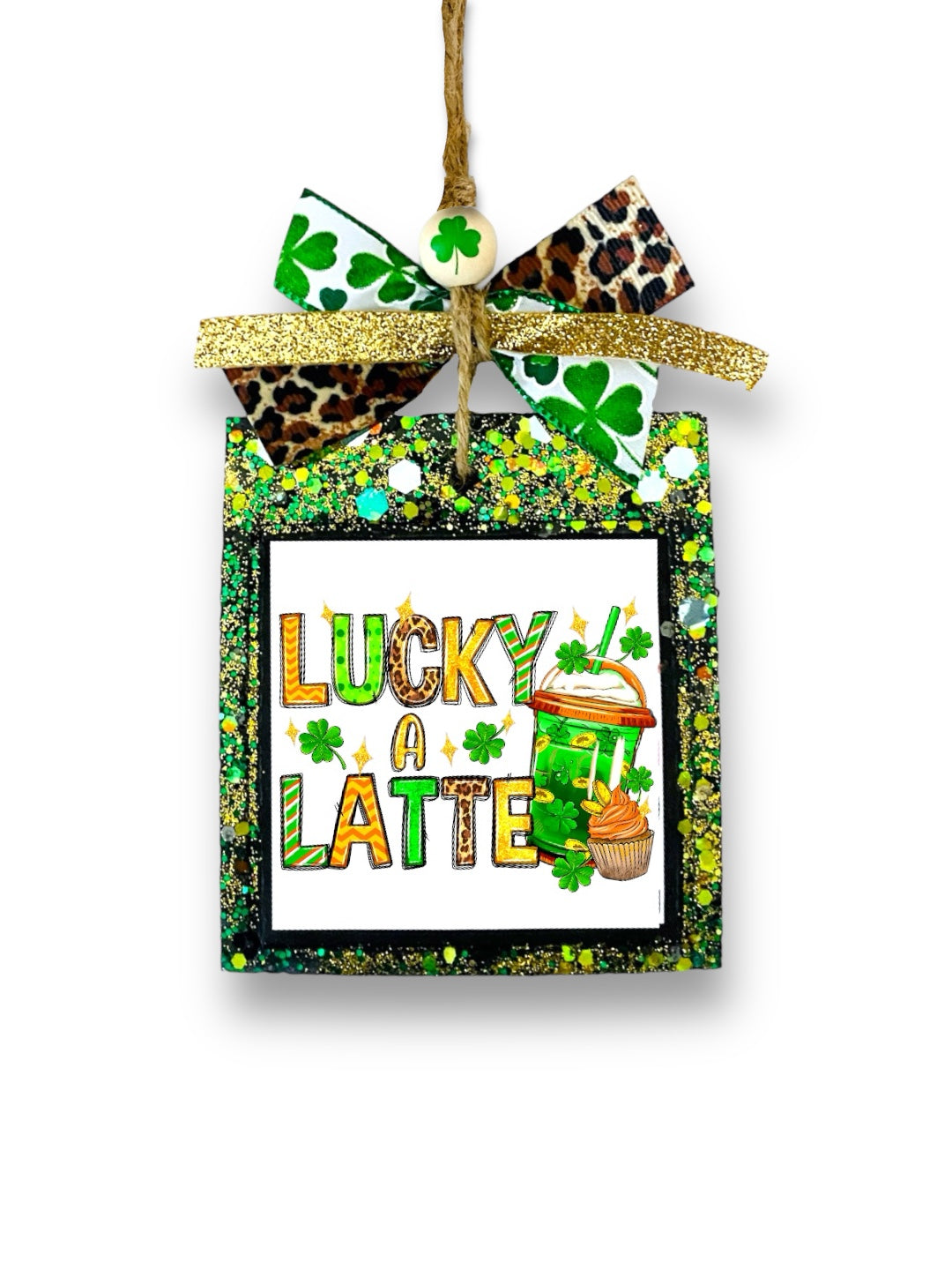 Lucky A Latte Freshie: St Patricks Day Aroma Bead Air Freshener