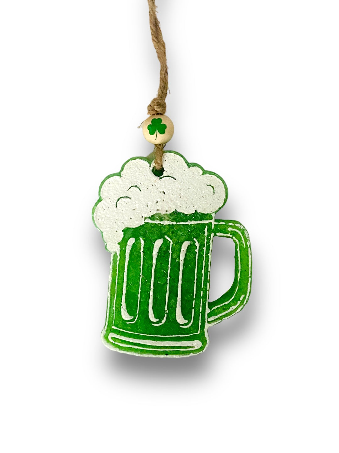 Green Beer Stein Freshie: St Patricks Day Aroma Bead Air Freshener