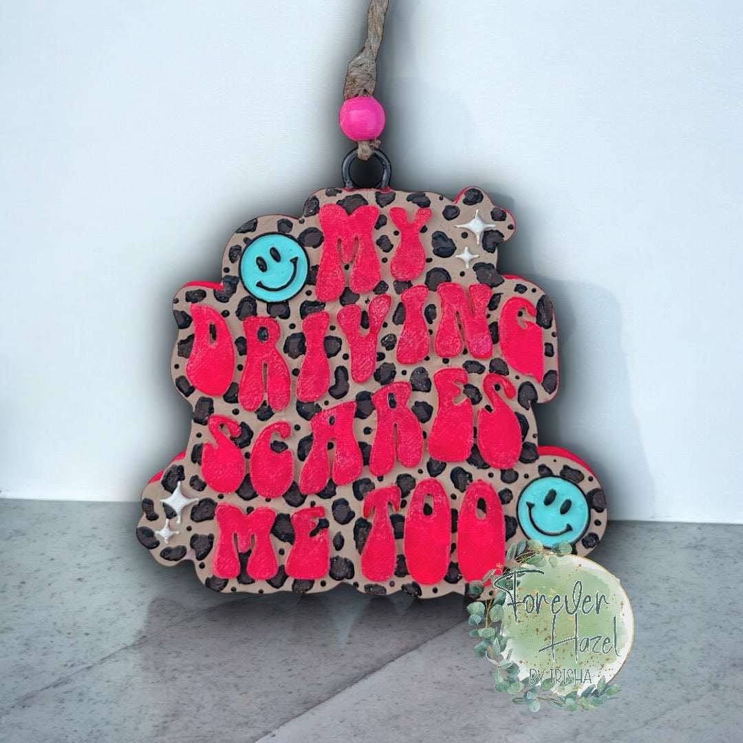 My Driving Scares Me Too Freshie: Vulgar Aroma Bead Air Fresheners
