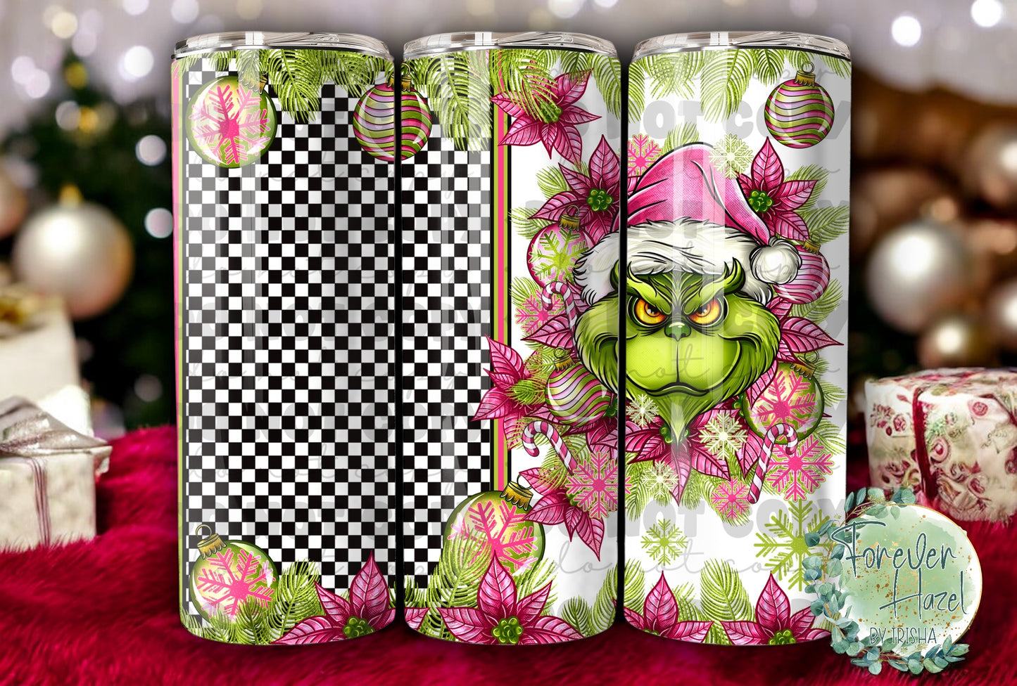 Green Man with Ornaments Christmas Tumbler