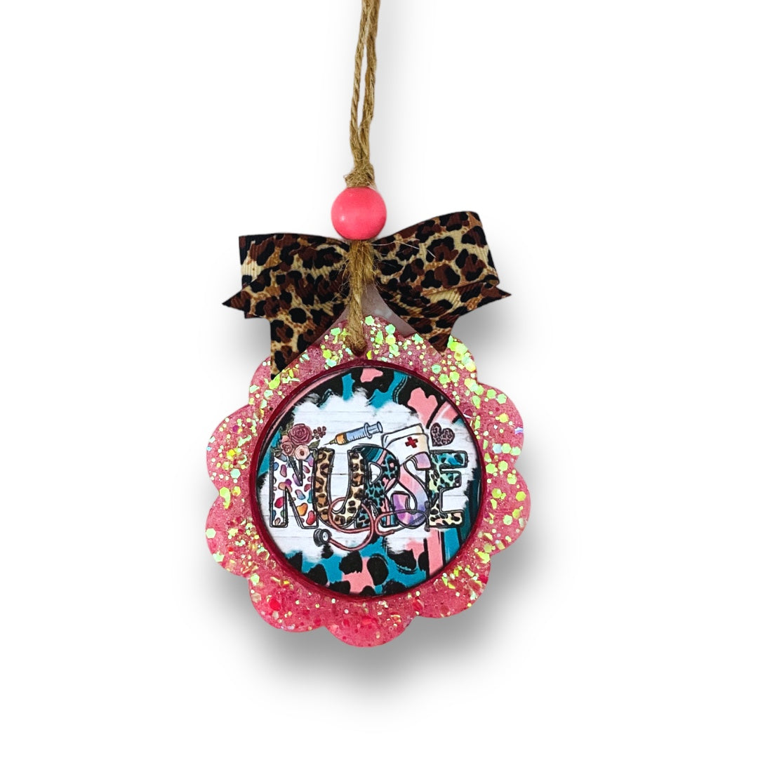Scalloped Nurse Freshie: Occupation Aroma Bead Air Fresheners