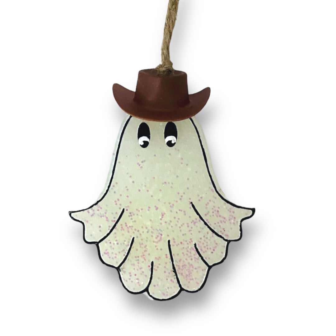 Ghost In Cowboy Hat Freshie