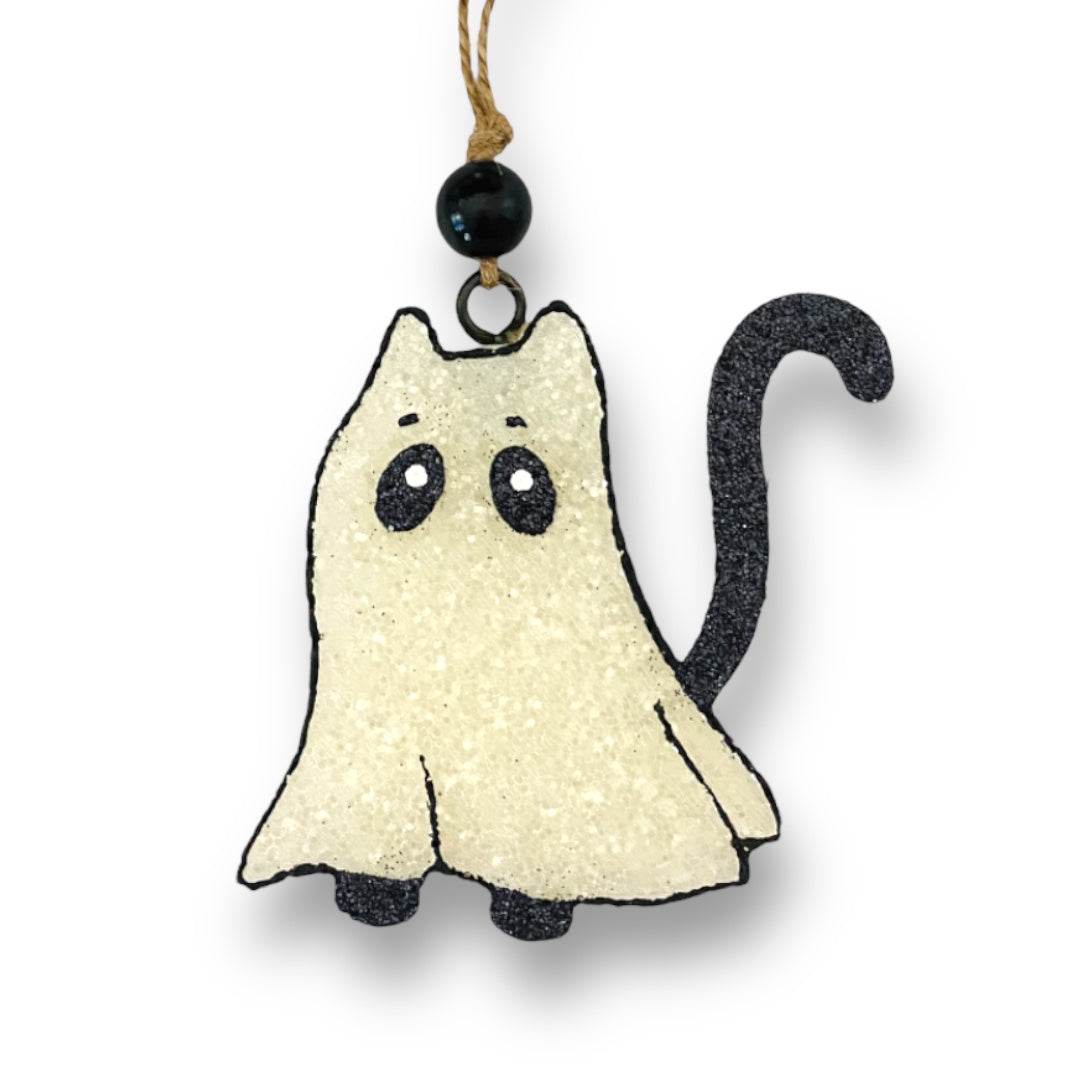 Ghostly Black Cat Freshie