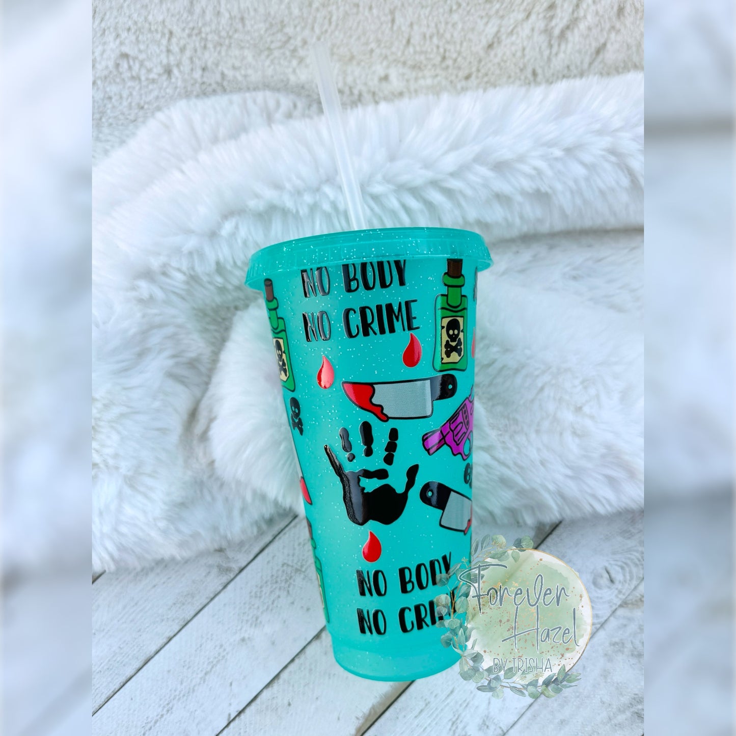 No Body No Crime Plastic Tumbler