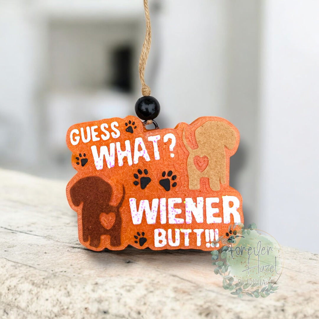 Funny Dachshund Car Freshie: Animal Aroma Bead Air Fresheners