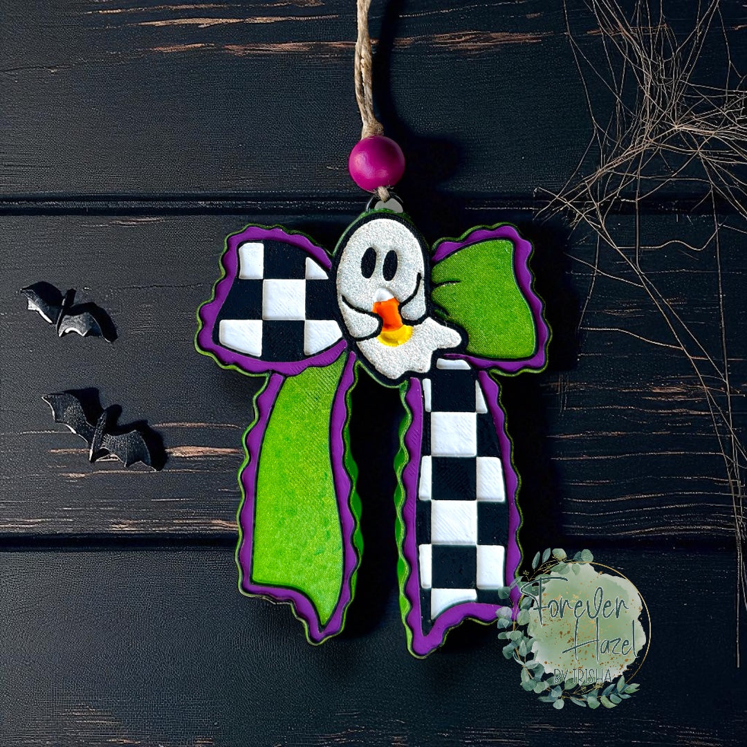 Checkered Halloween Freshies |Spooky Aroma Bead Air Freshener
