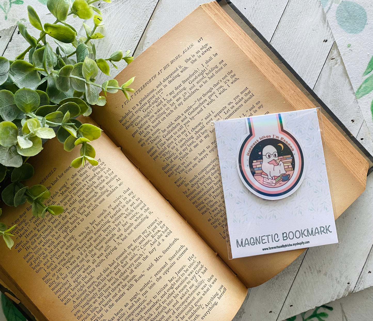 Happiest When I'm Reading Ghost Magnetic Bookmark