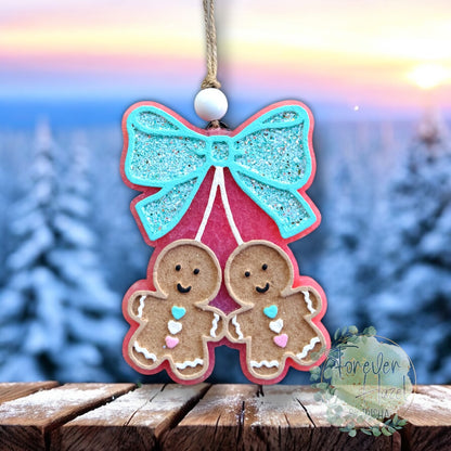Gingerbread with Bow Freshie | Holiday Aroma Bead Air Freshener