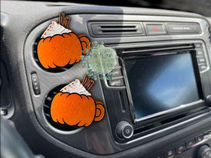 Pumpkin Mug Freshie | Autumn Aroma Bead Air Freshener