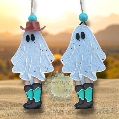 Cowgirl Ghost Freshie | Spooky Aroma Bead Air Freshener