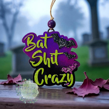 Bat Shit Crazy Halloween Freshie | Spooky Aroma Bead Air Freshener