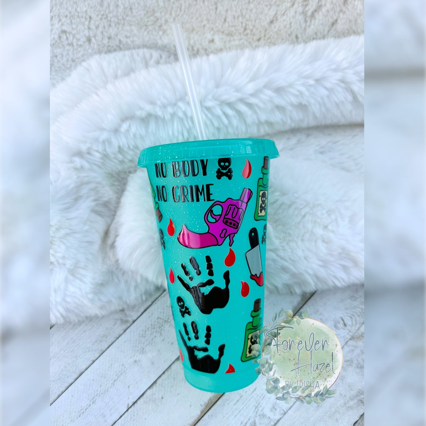 No Body No Crime Plastic Tumbler