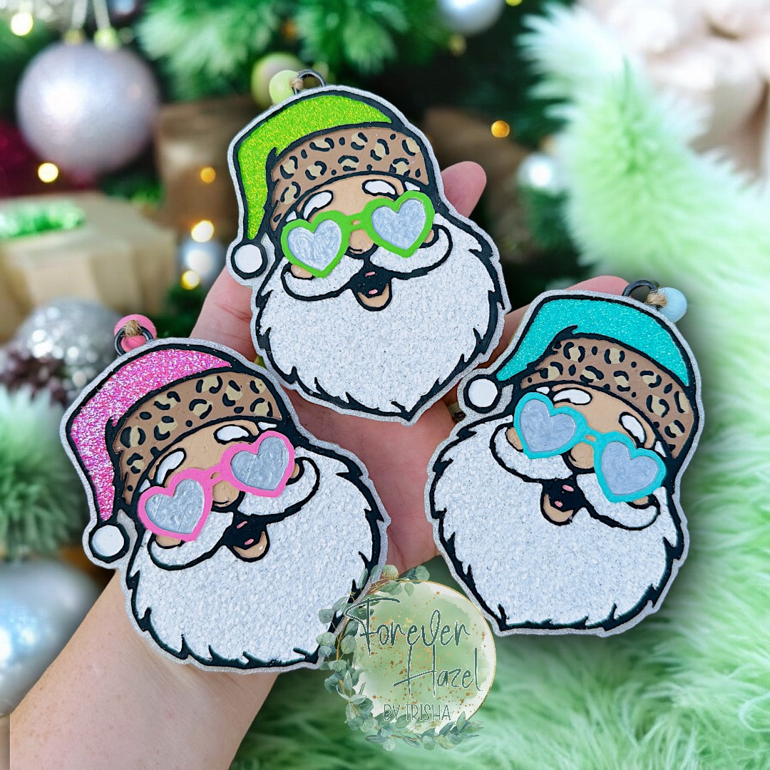 Heart Sunglasses Santa Freshie