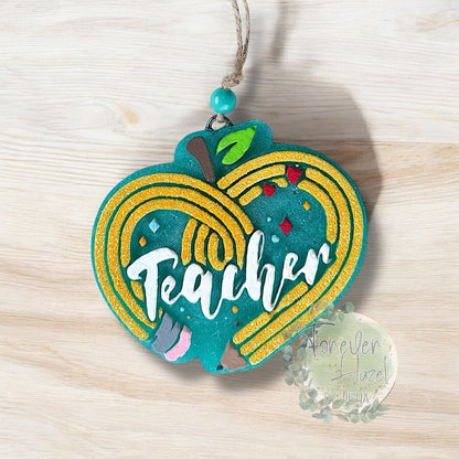 Yellow Pencil Bow Freshie