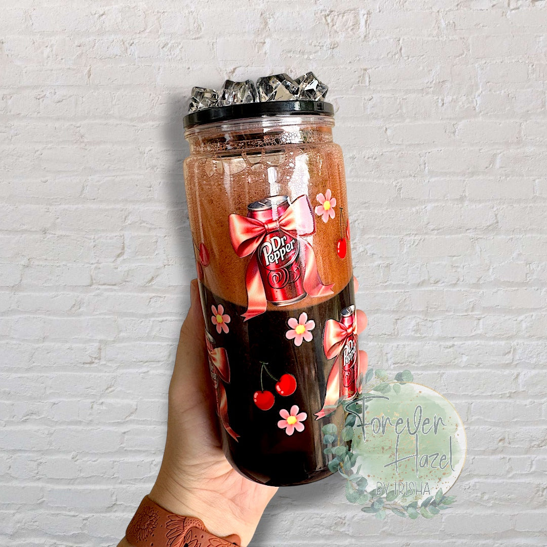 Peppy Doctor 16oz Acrylic Snowglobe Fizzy Soda Can