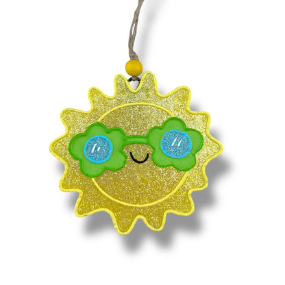 Cute Sun with Sunglasses Freshie | Cute Sunshine Freshie