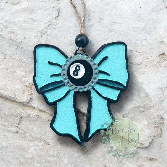 Eight Ball Bow Freshie: Western Aroma Bead Air Freshener
