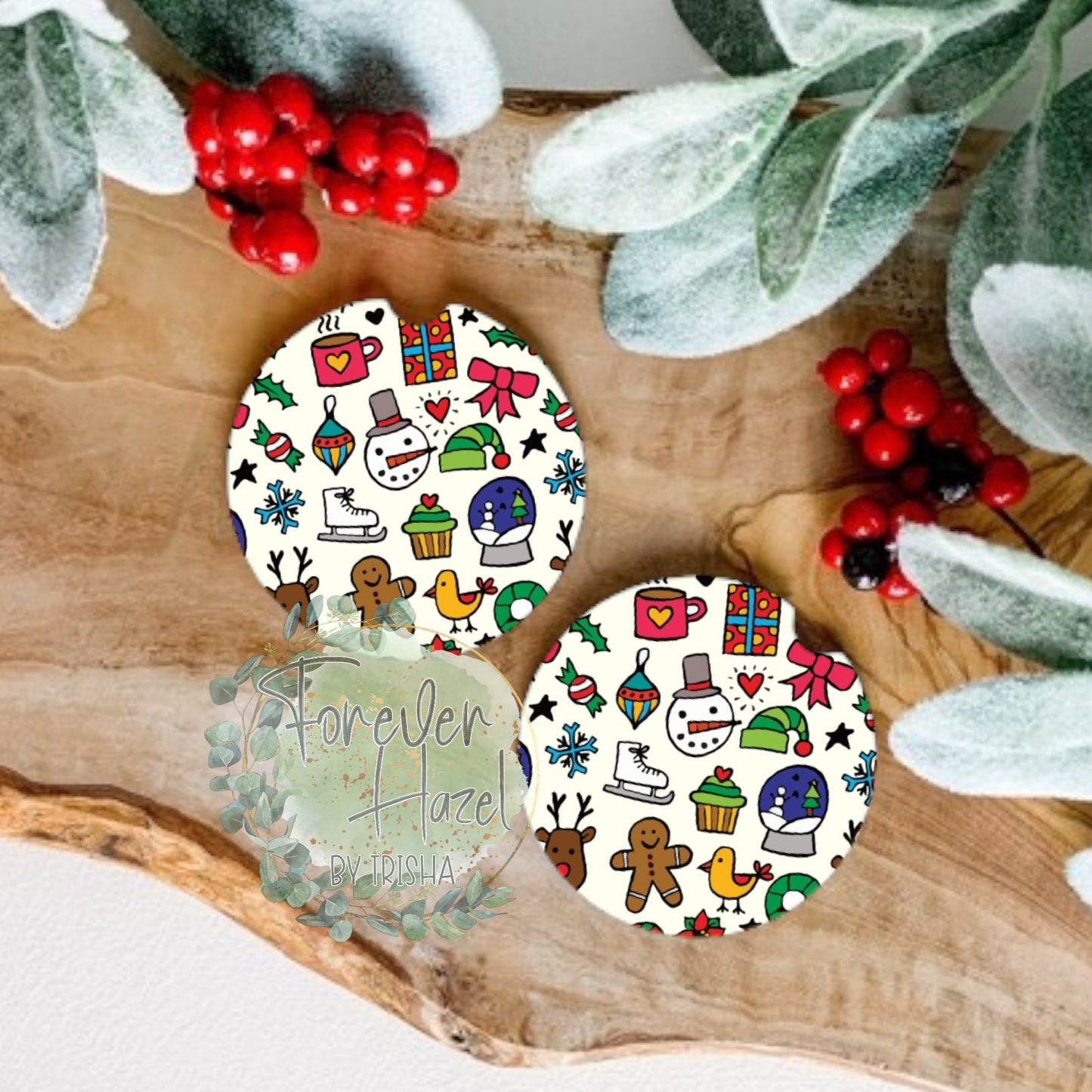 All the Winter Things Car Coaster Set