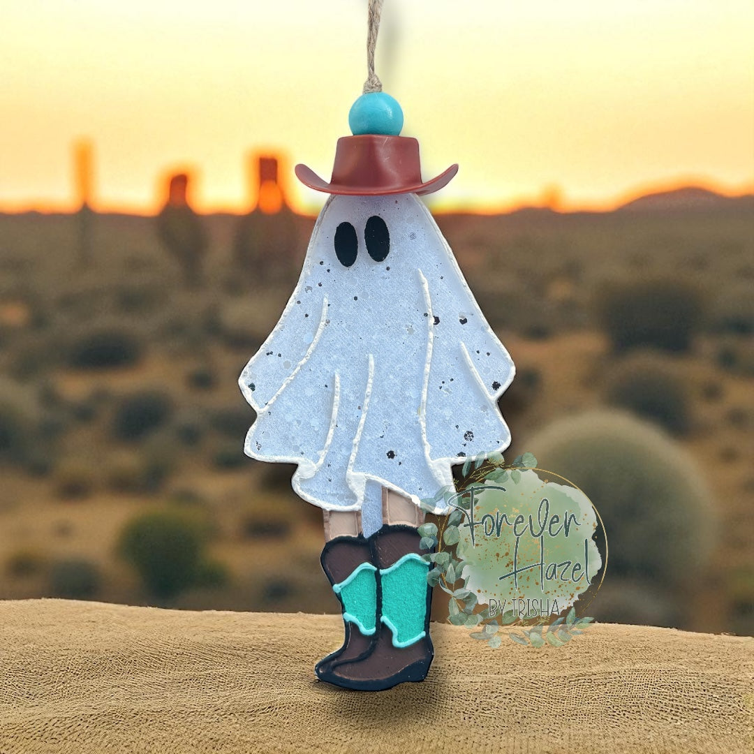 Cowgirl Ghost Freshie | Spooky Aroma Bead Air Freshener