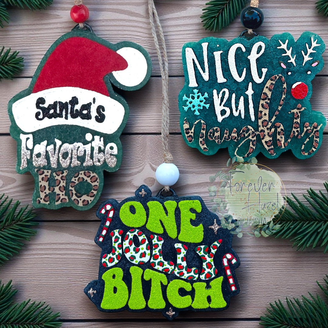 Vulgar Funny Christmas Freshies: Holiday Aroma Bead Air Freshener