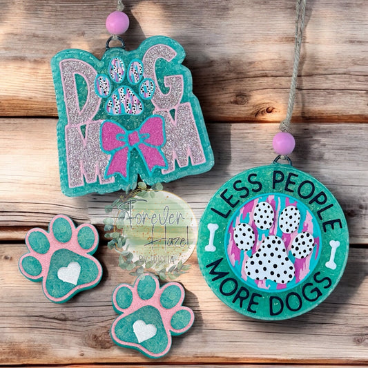 Less People More Dogs Freshie: Animal Aroma Bead Air Fresheners