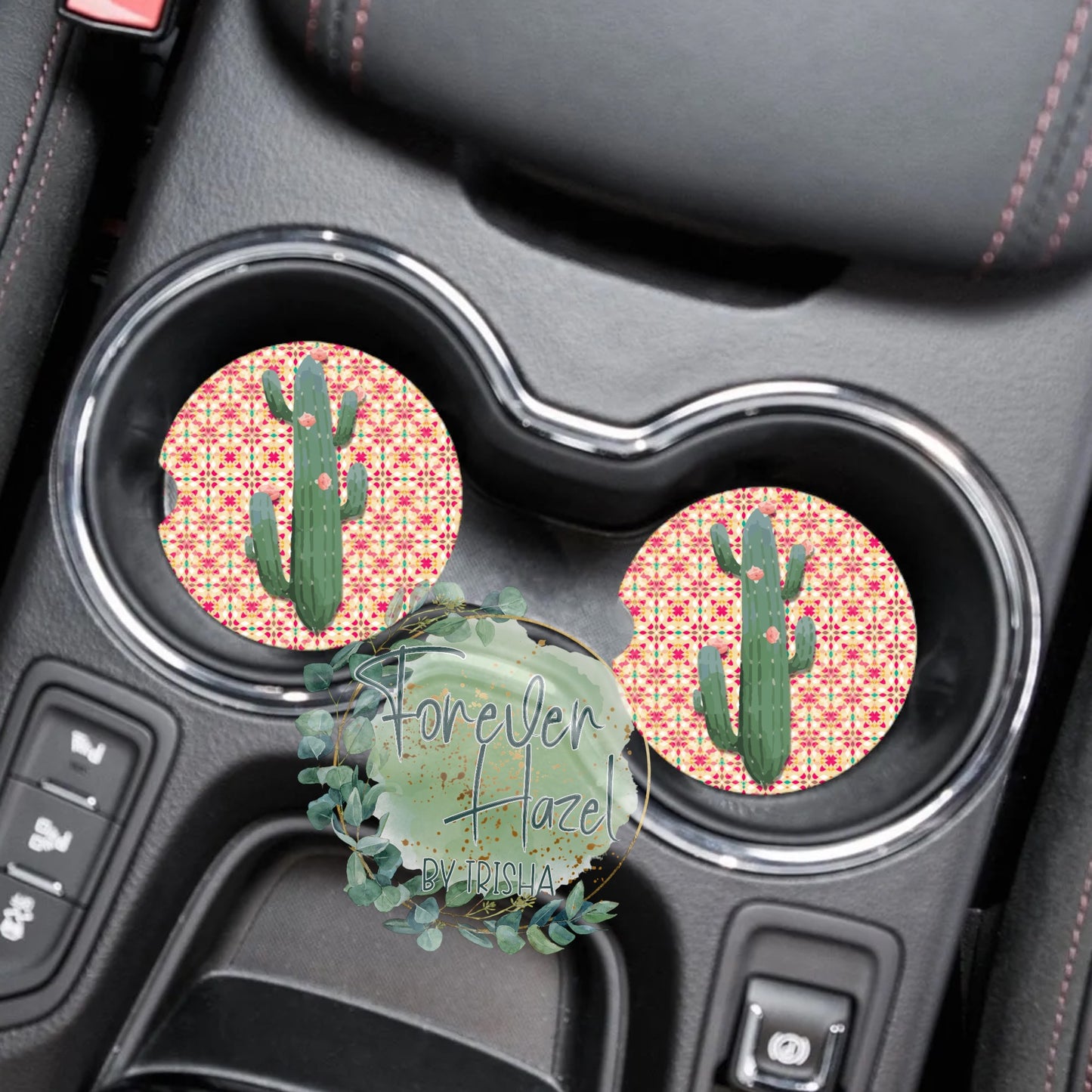 Cactus Car Coaster Set
