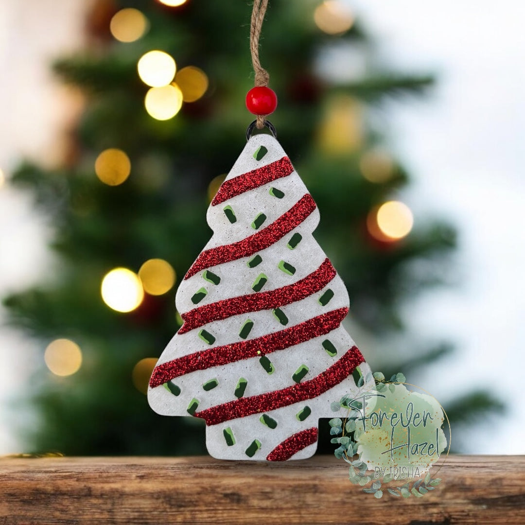 Christmas Tree Cake Theme Freshie: Holiday Aroma Bead Air Freshener
