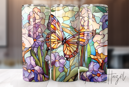 Butterfly Stained Glass Tumbler