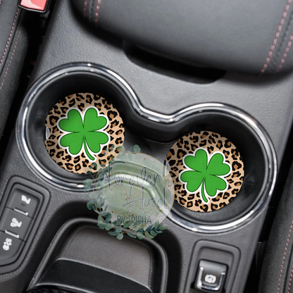 Cheetah Clovet Freshie: St Patricks Day Aroma Bead Air Freshener: Car Coaster