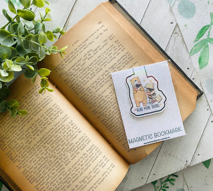 Read More Books Bear Magnetic Bookmark