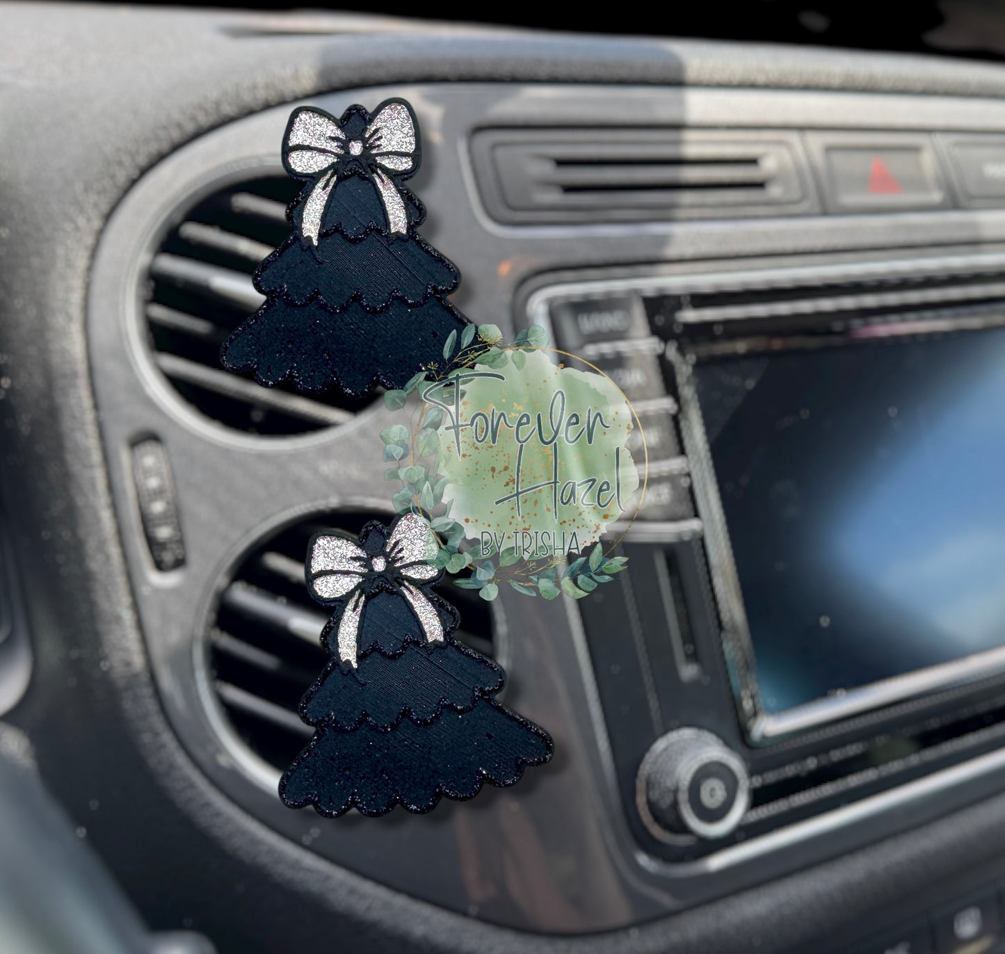 Black and Champagne Gold Christmas Freshies