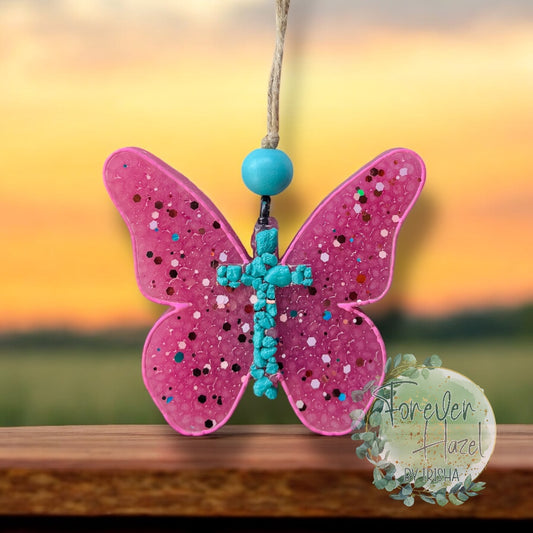 Butterfly with Cross Freshie