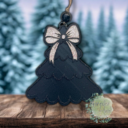 Black and Champagne Gold Christmas Freshies