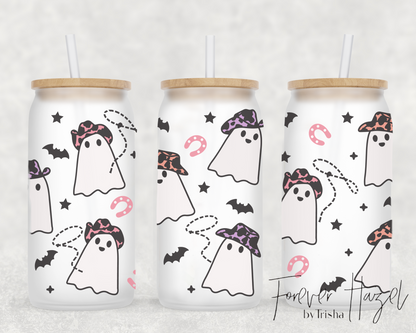 Cowboy Ghosts 16oz Frosted Glass Can