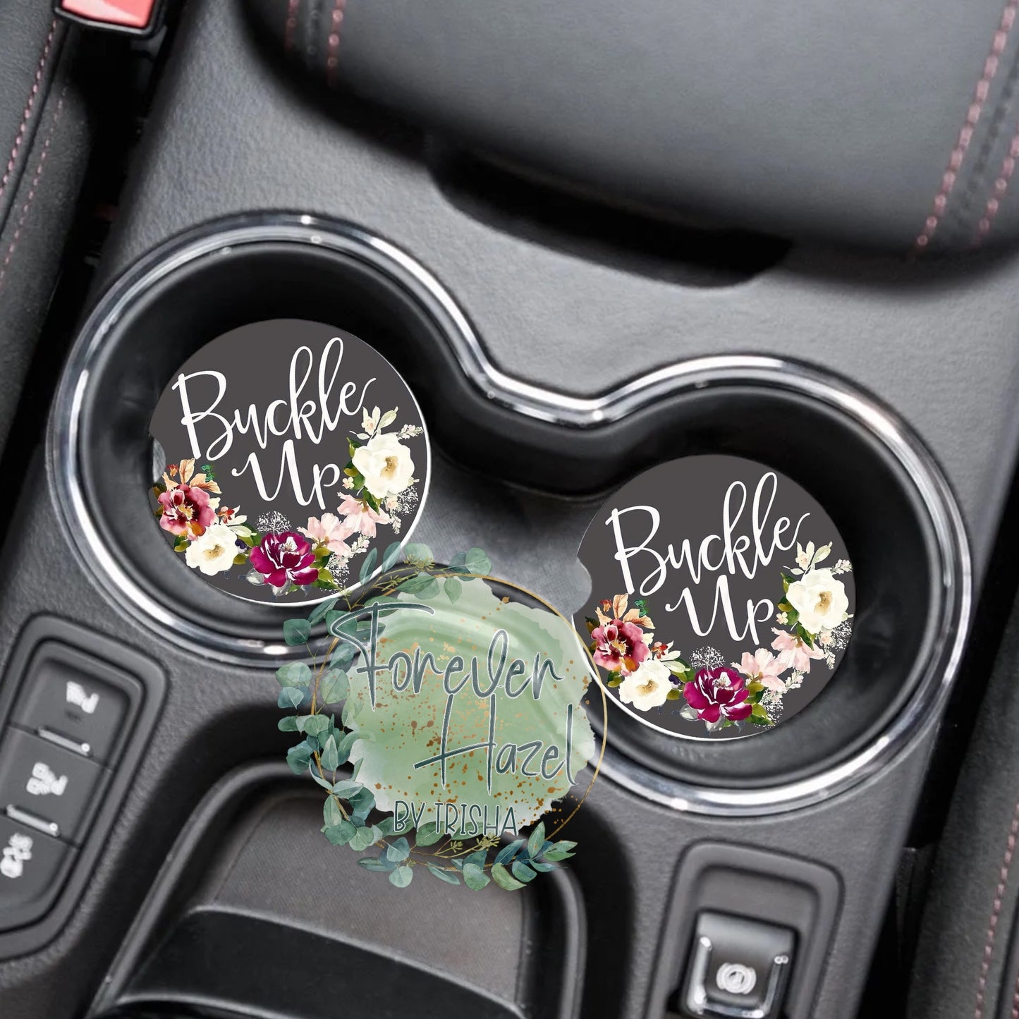 Buckle Up Car Coaster Set