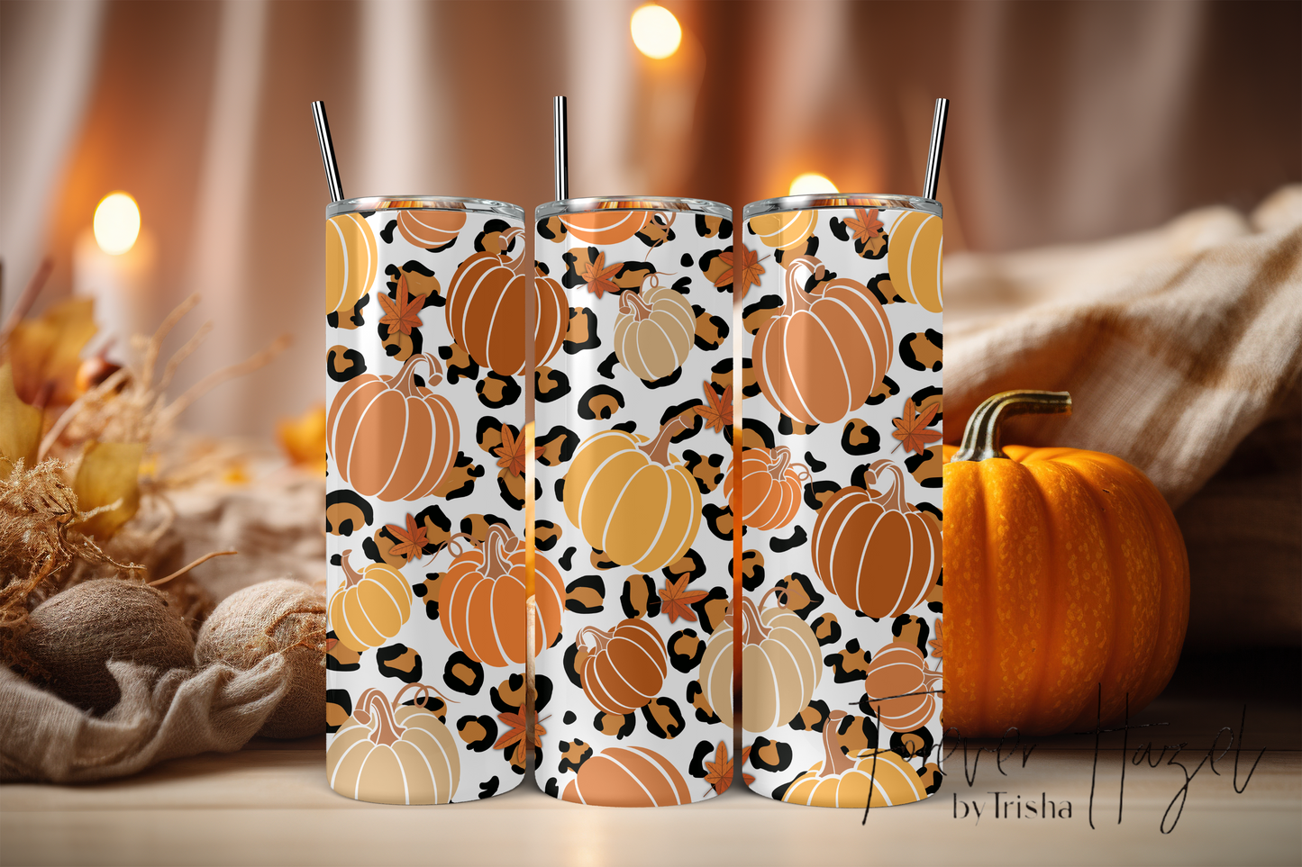 Cheetah Pumpkins Tumbler