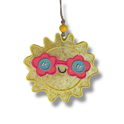 Cute Sun with Sunglasses Freshie | Cute Sunshine Freshie